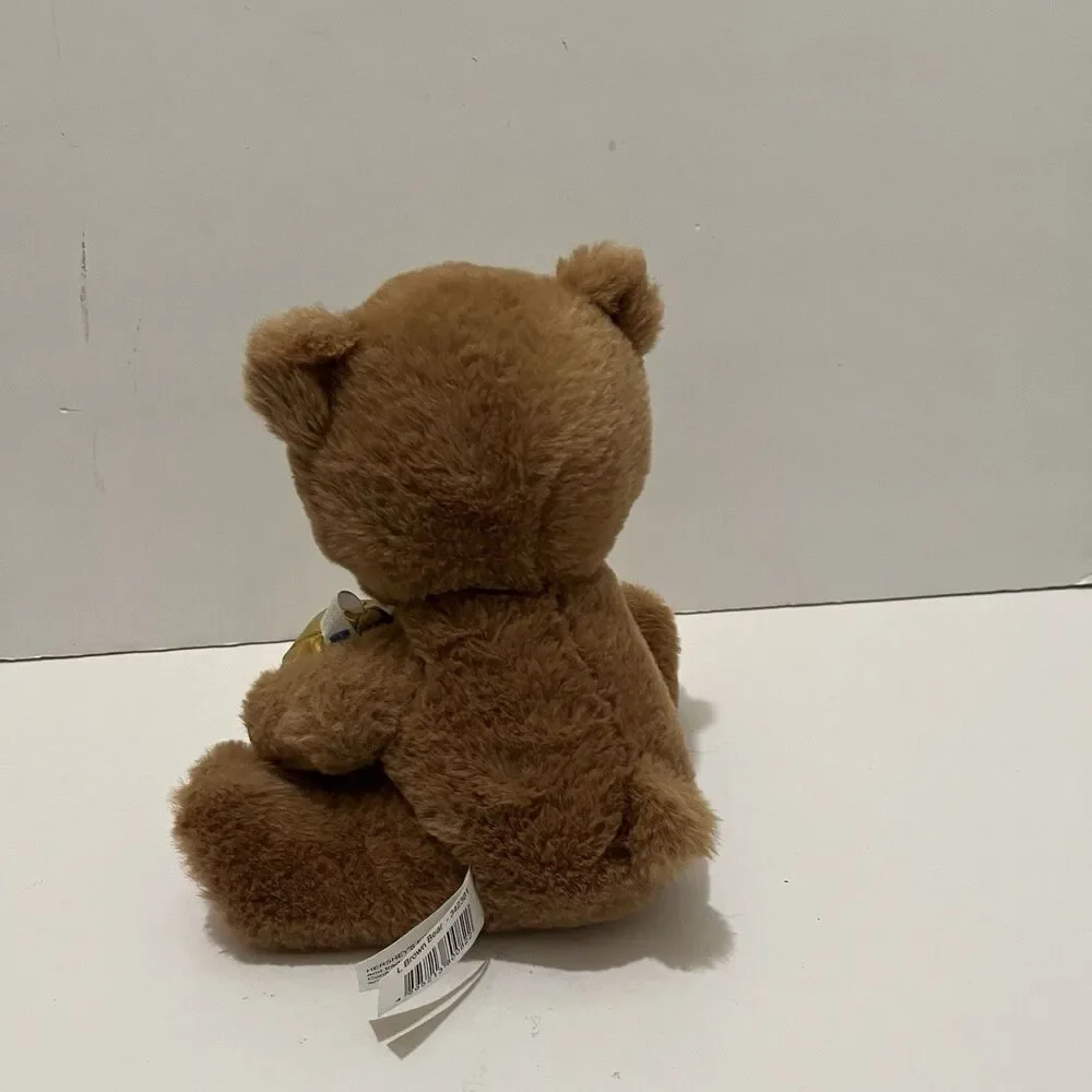 Hershey's Valentines Bear Stuffed Animal 2025 Brown Red & Gold Kiss 9